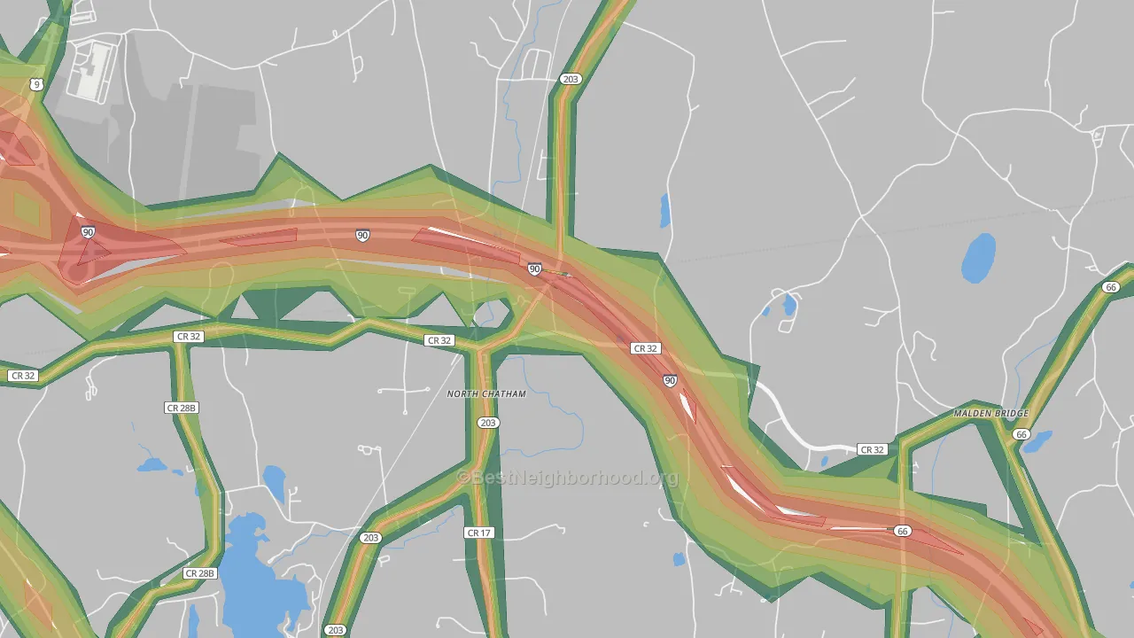 12132, NY Map of Noise Levels in 12132