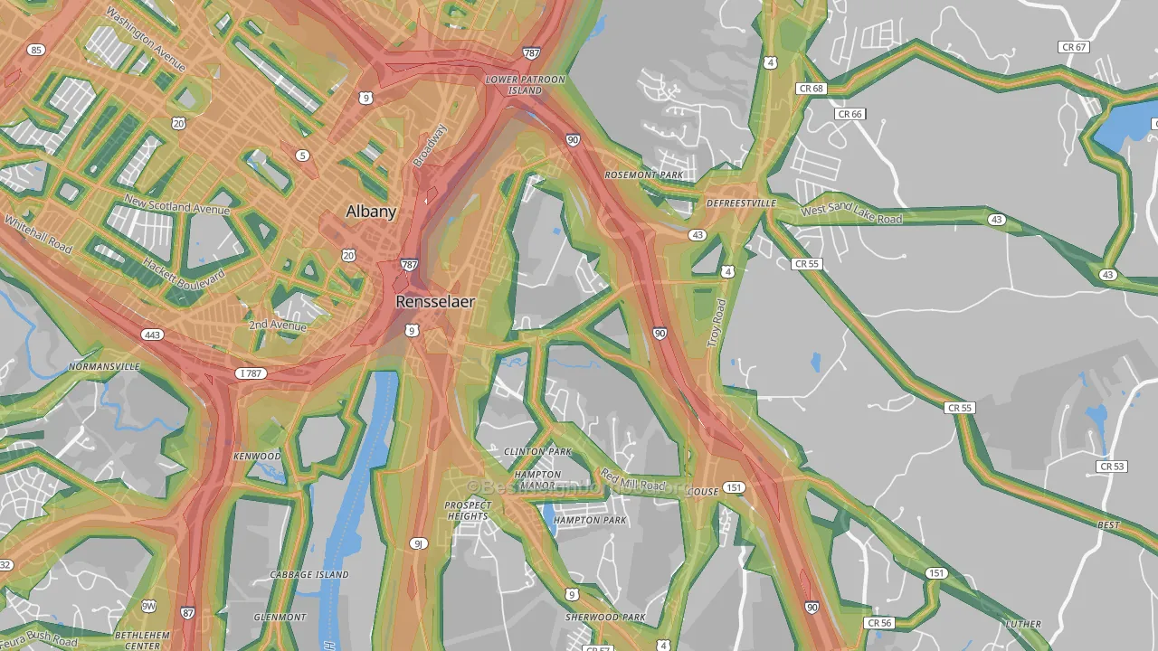 12144, NY Map of Noise Levels in 12144