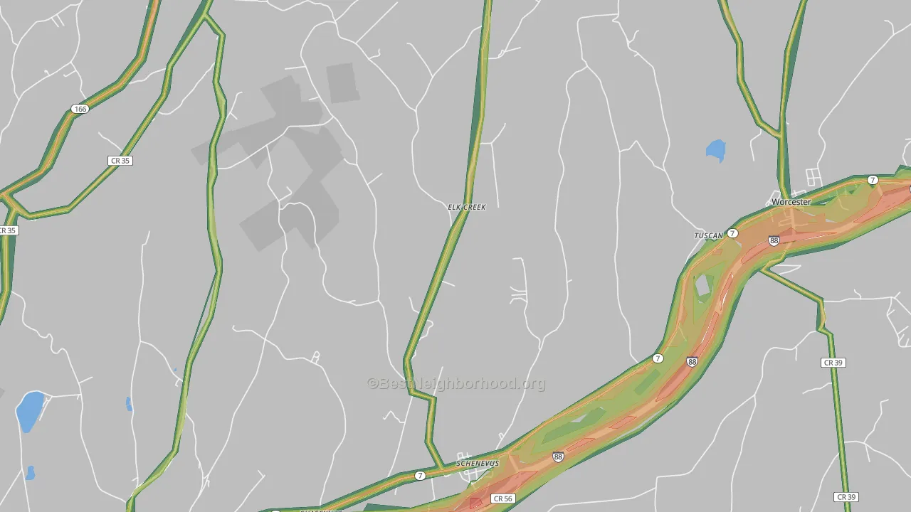 12155, NY Map of Noise Levels in 12155