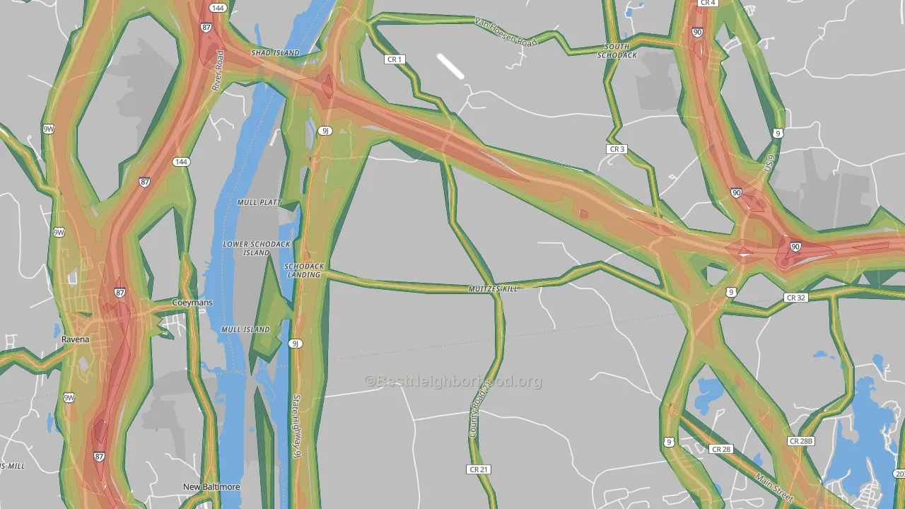 12156, NY Map of Noise Levels in 12156