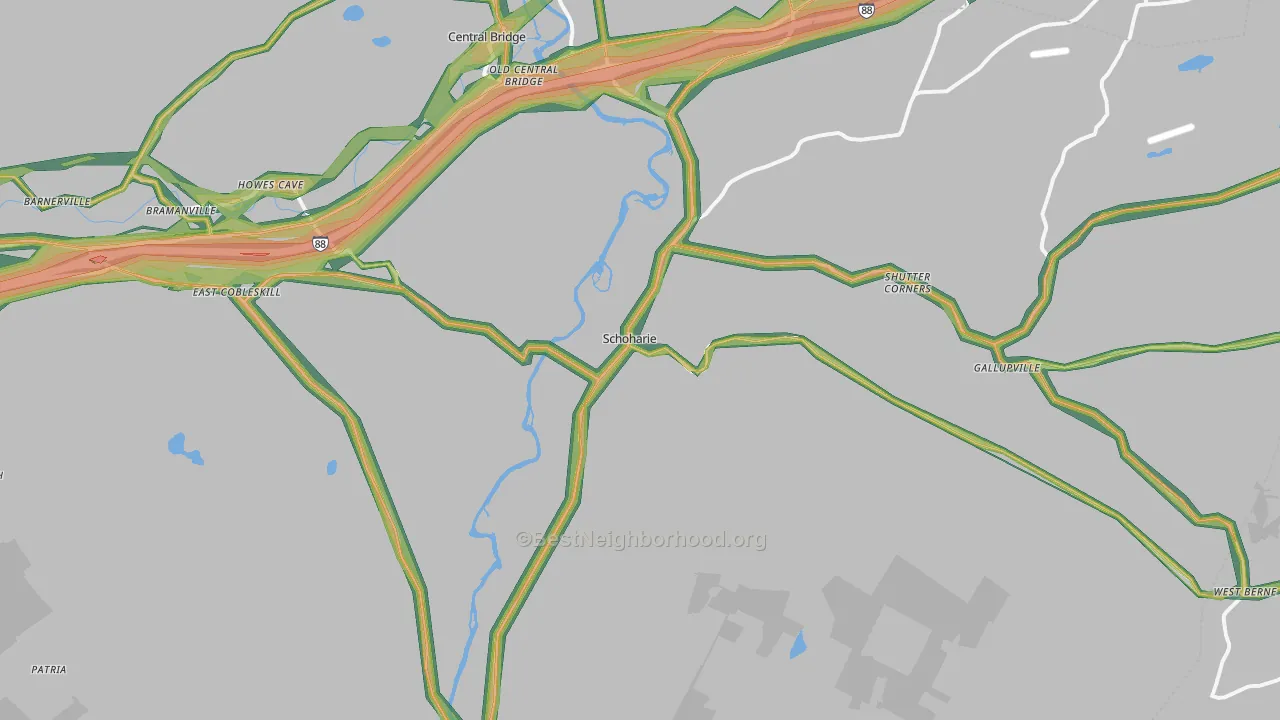 12157, NY Map of Noise Levels in 12157