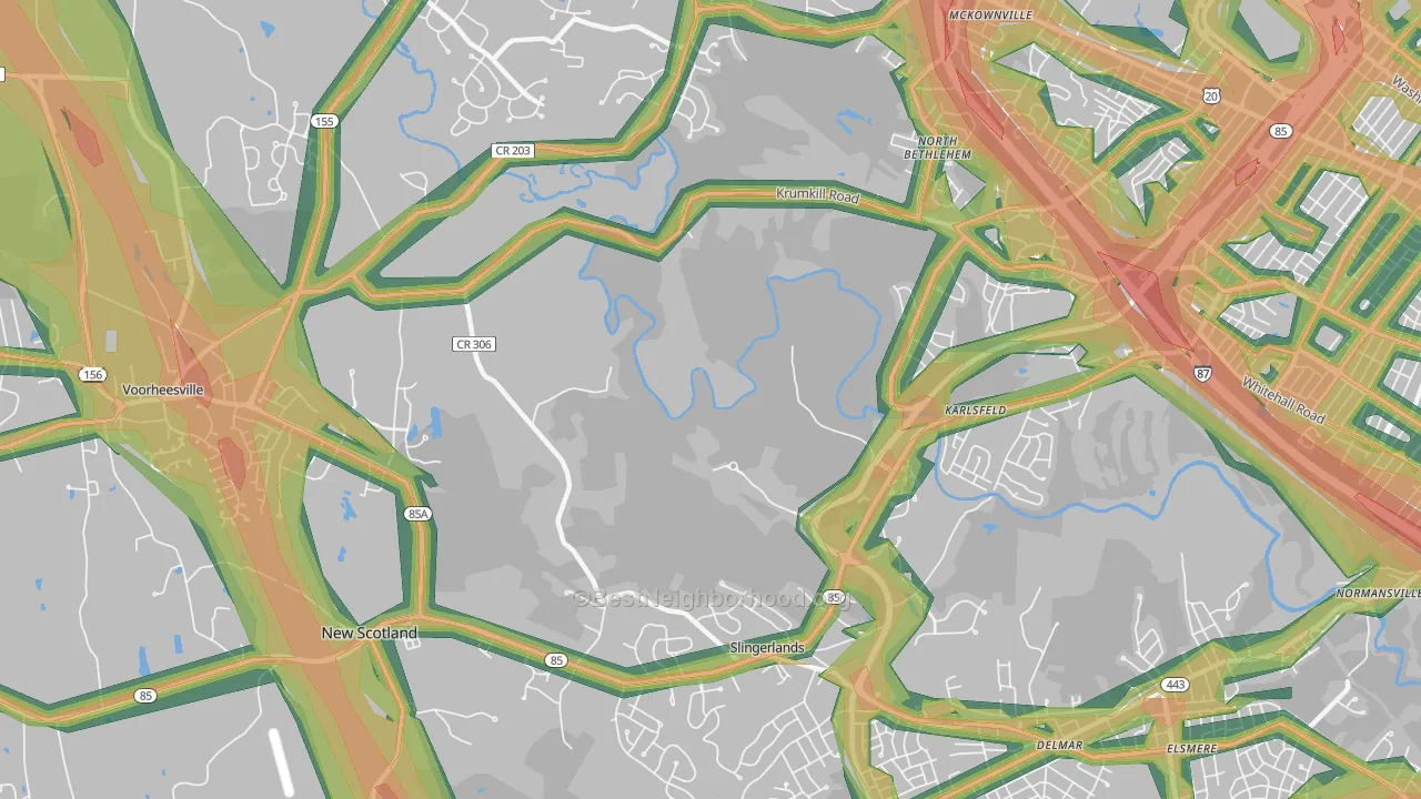 12159, NY Map of Noise Levels in 12159