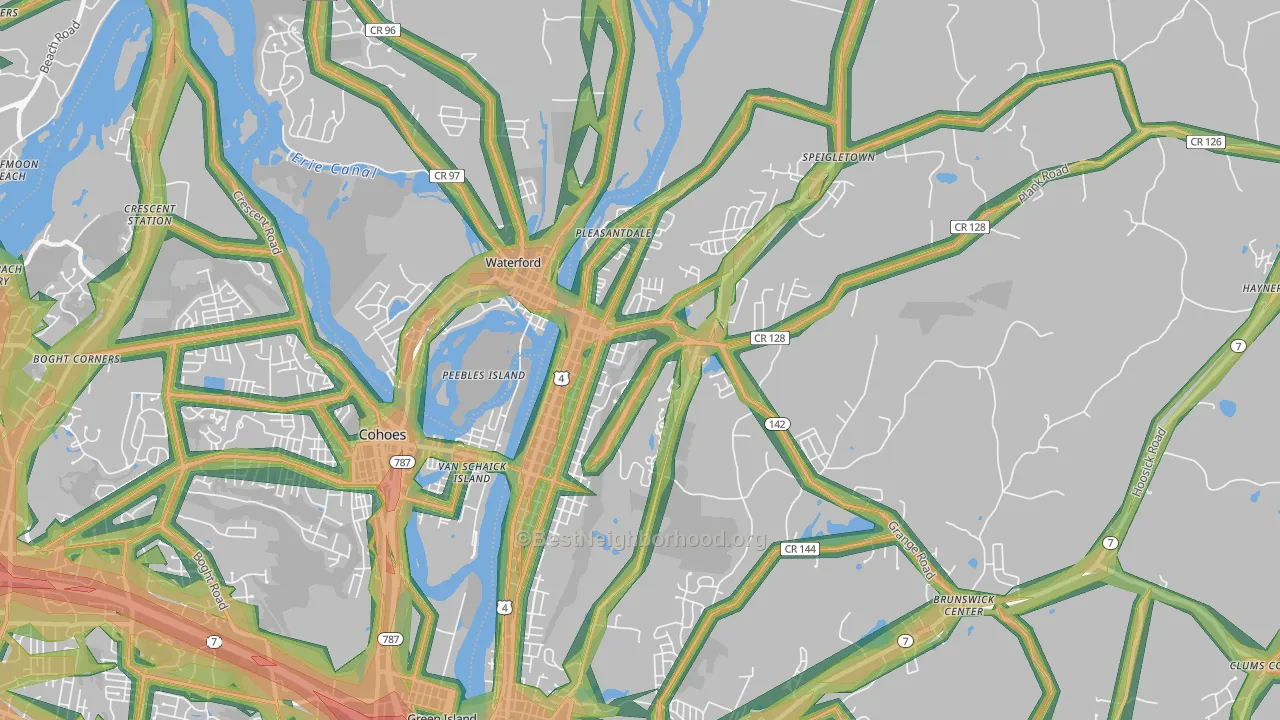 12182, NY Map of Noise Levels in 12182
