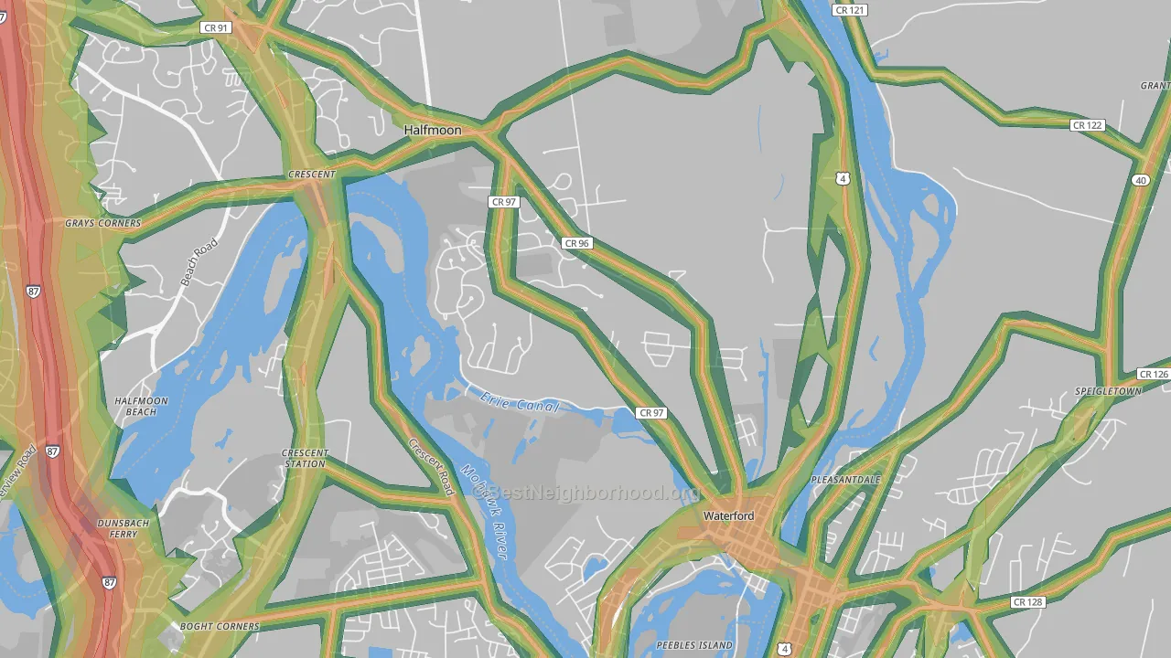 12188, NY Map of Noise Levels in 12188