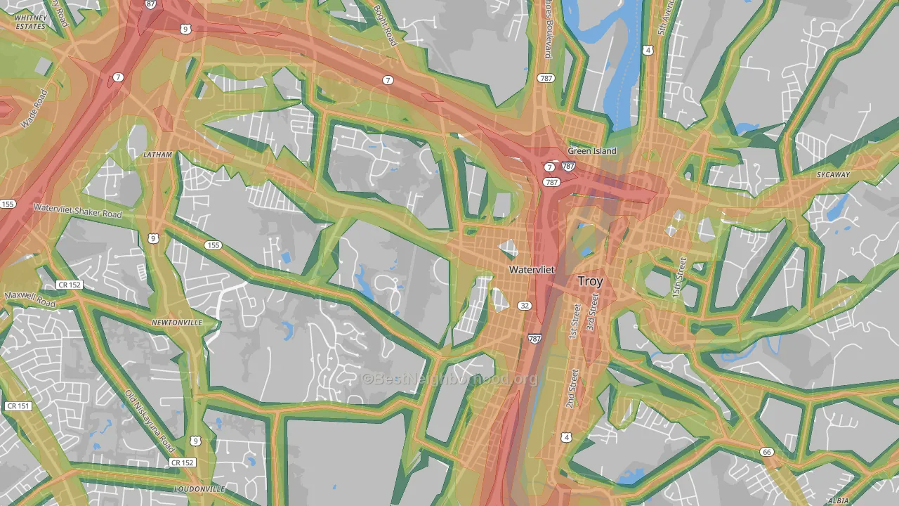 12189, NY Map of Noise Levels in 12189
