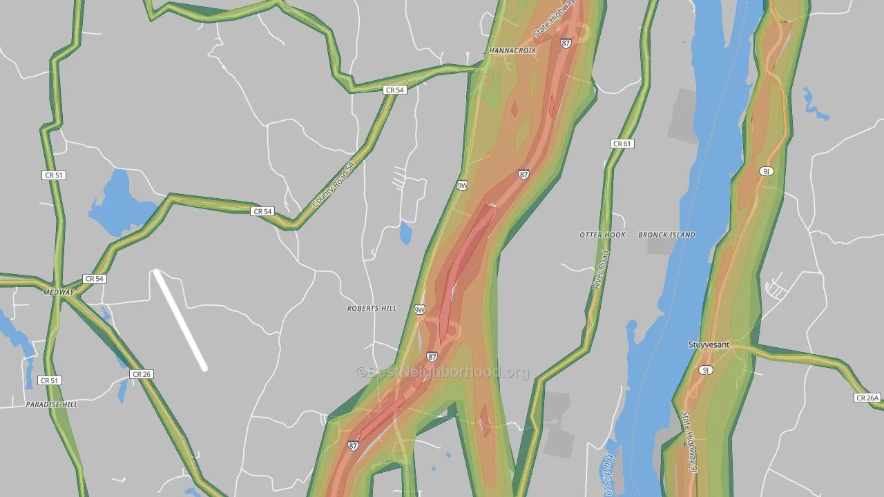 12192, NY Map of Noise Levels in 12192