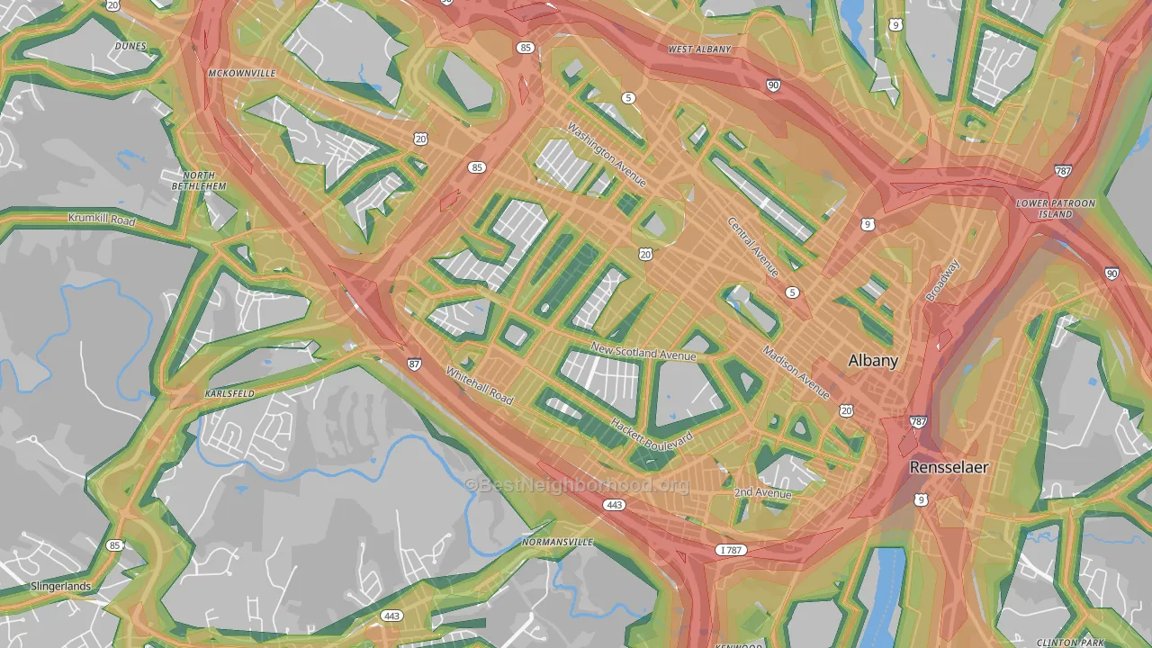 12208, NY Map of Noise Levels in 12208