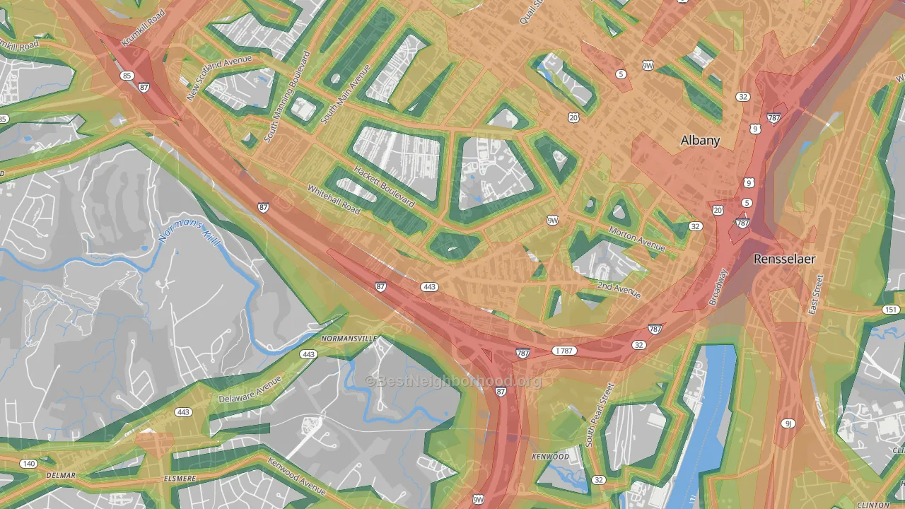 12209, NY Map of Noise Levels in 12209