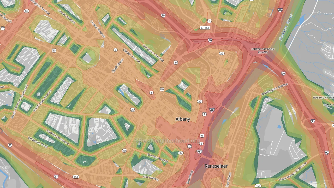 12210, NY Map of Noise Levels in 12210