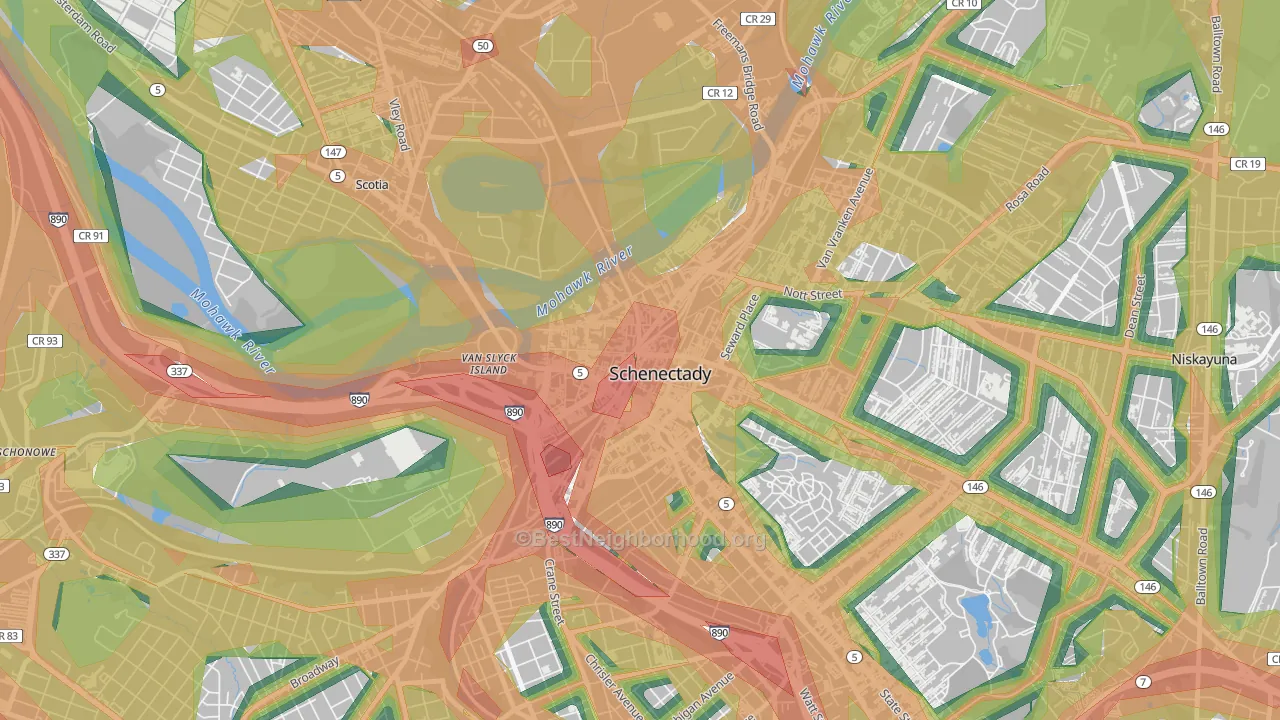 12305, NY Map of Noise Levels in 12305