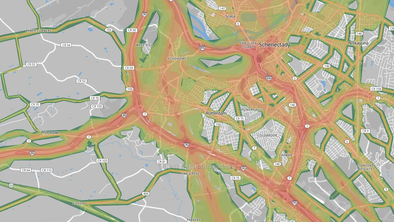 12306, NY Map of Noise Levels in 12306