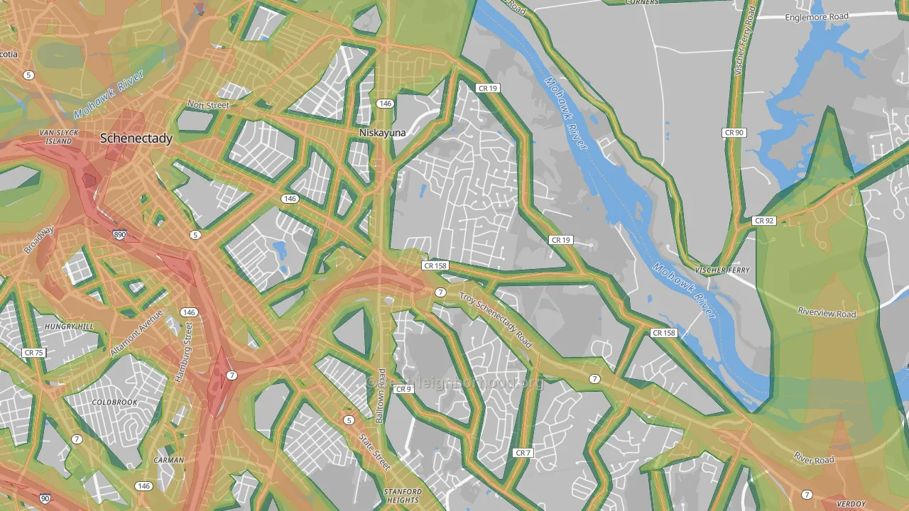 12309, NY Map of Noise Levels in 12309