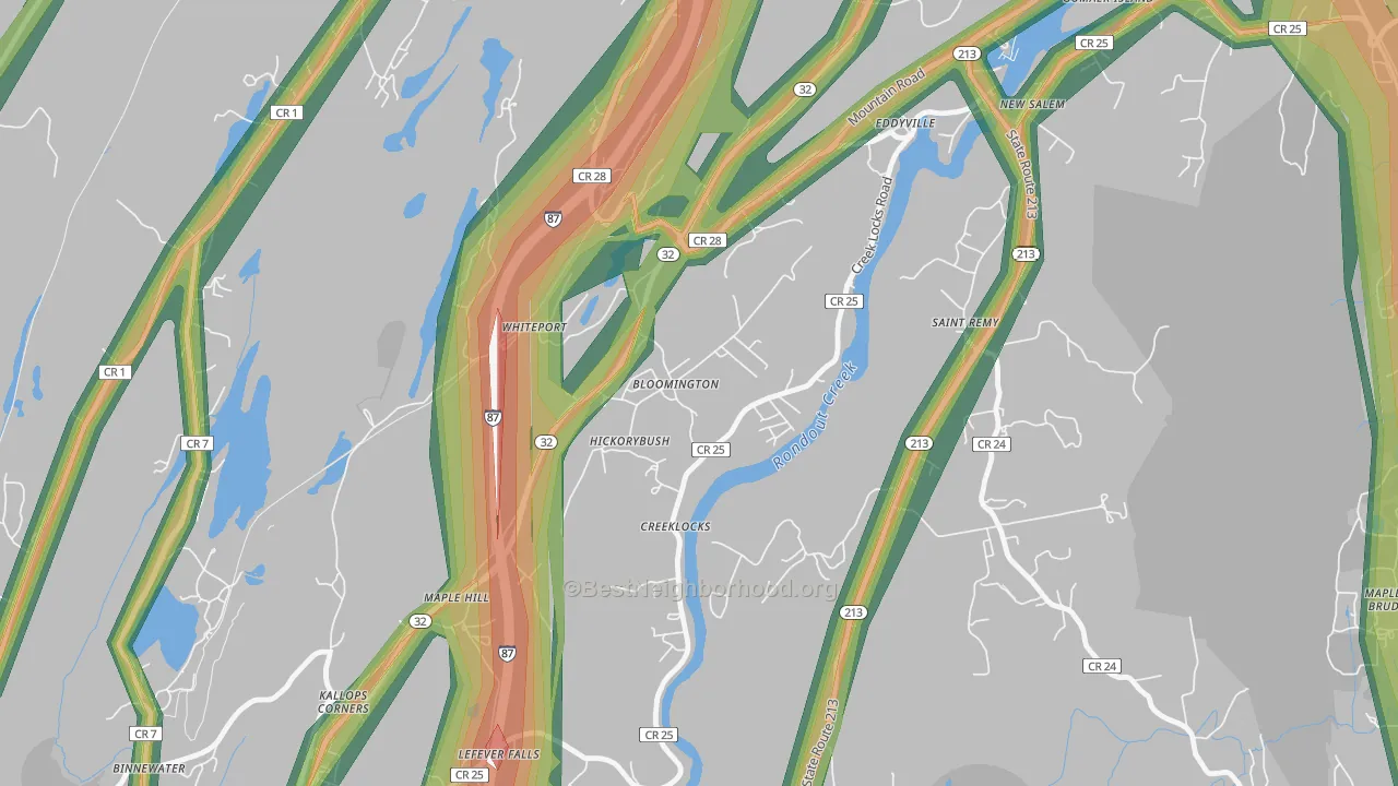 12411, NY Map of Noise Levels in 12411