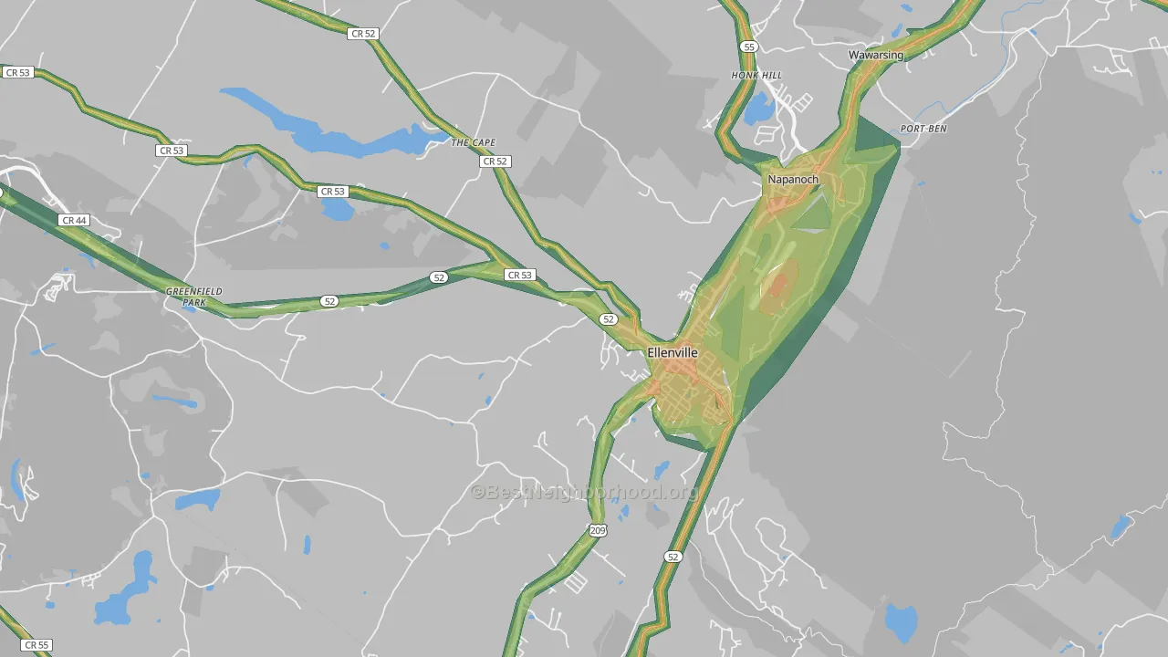 12428, NY Map of Noise Levels in 12428