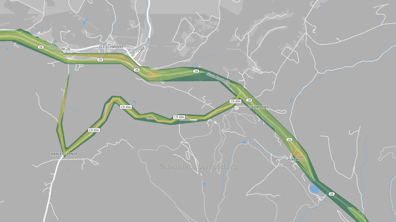 12441, NY Map of Noise Levels in 12441