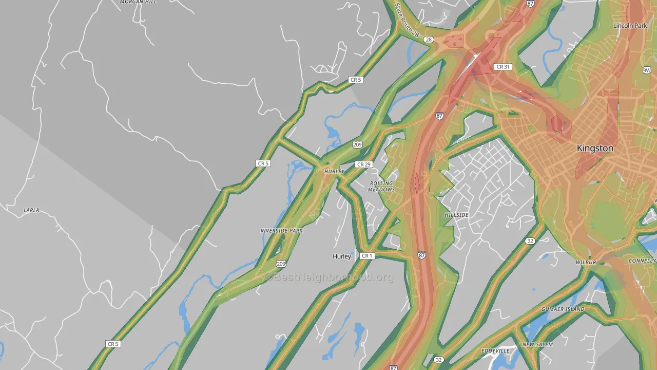 12443, NY Map of Noise Levels in 12443