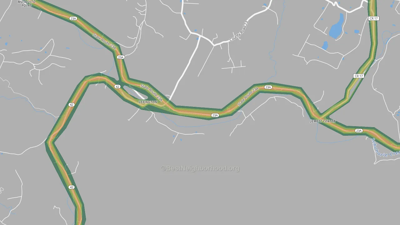 12452, NY Map of Noise Levels in 12452