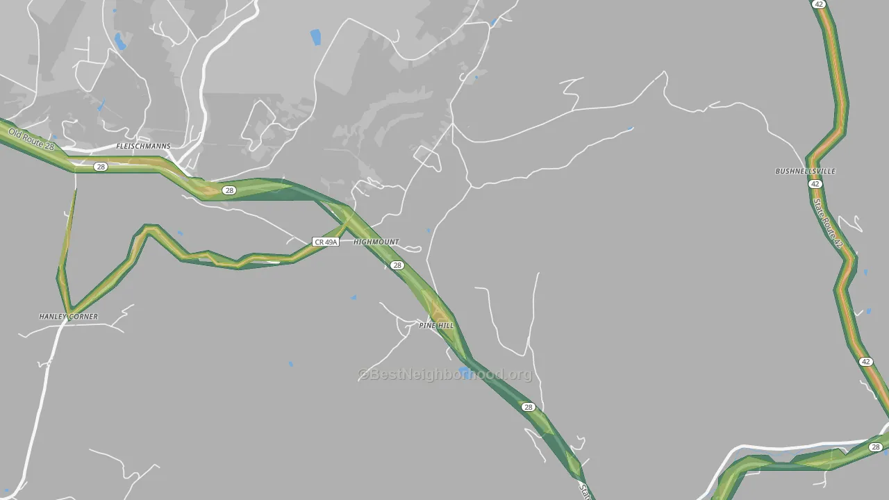 12465, NY Map of Noise Levels in 12465