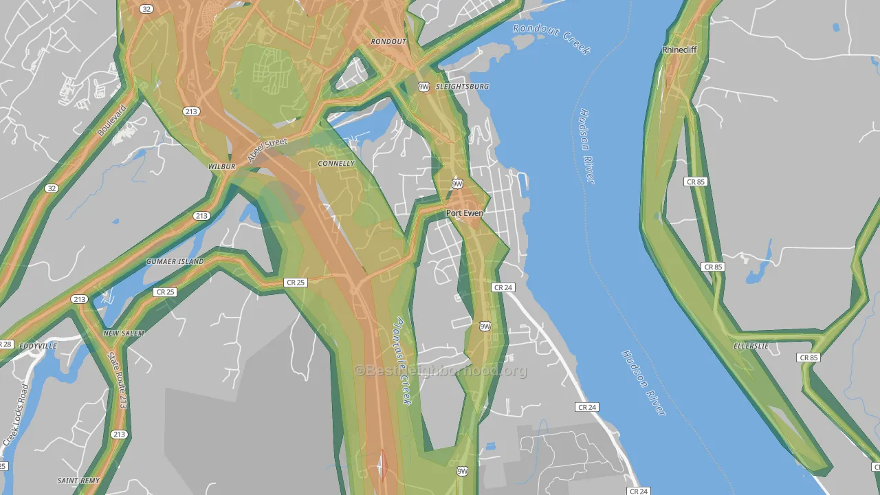 12466, NY Map of Noise Levels in 12466