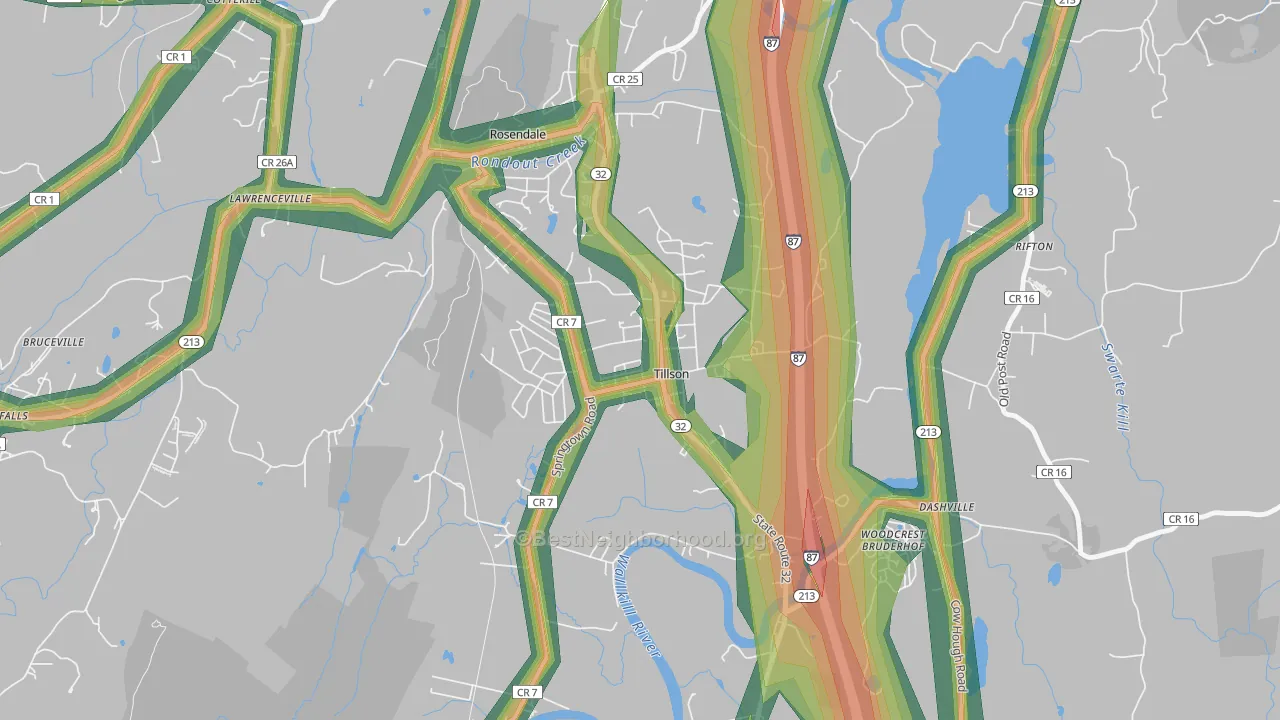12486, NY Map of Noise Levels in 12486