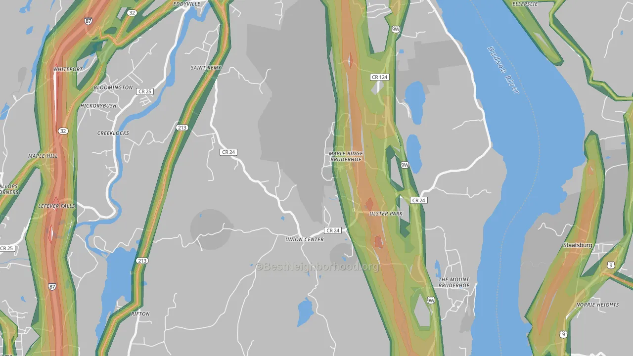 12487, NY Map of Noise Levels in 12487