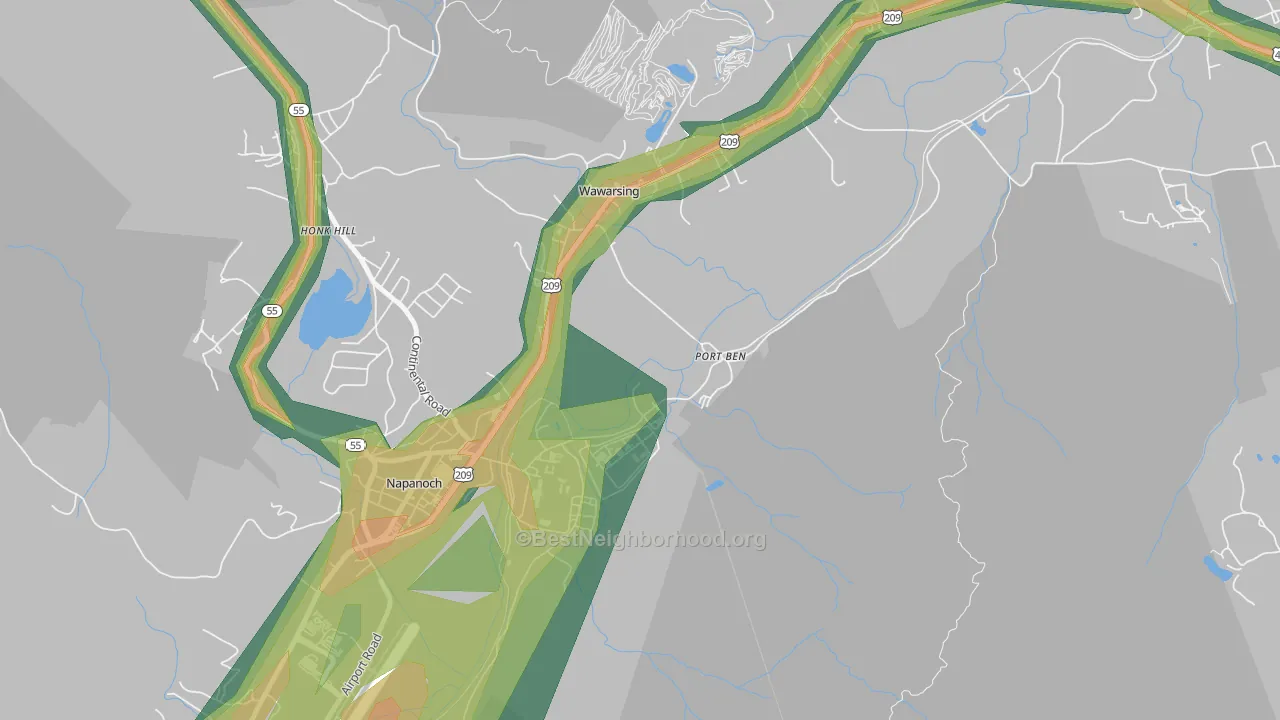 12489, NY Map of Noise Levels in 12489