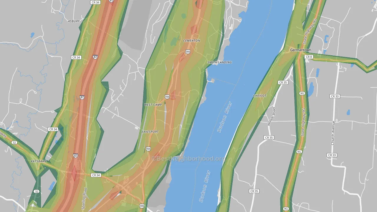 12490, NY Map of Noise Levels in 12490