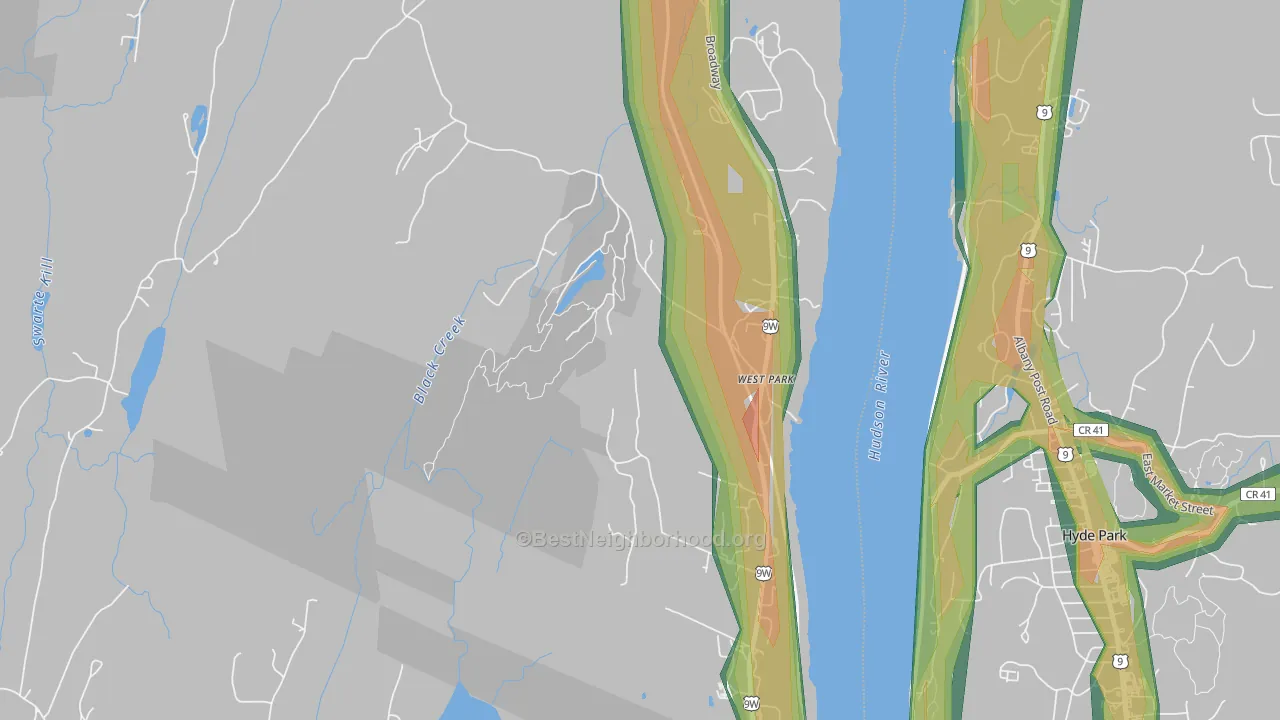 12493, NY Map of Noise Levels in 12493
