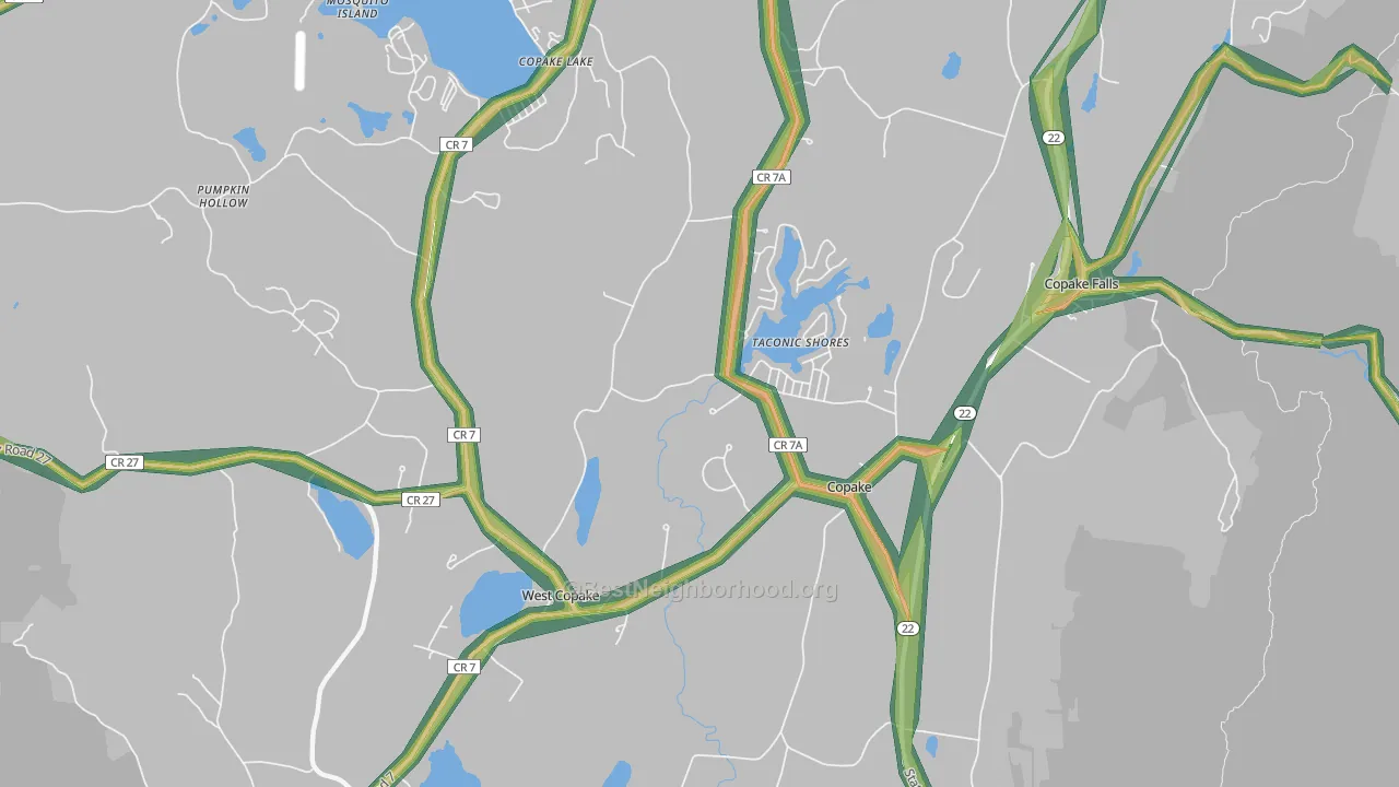 12516, NY Map of Noise Levels in 12516