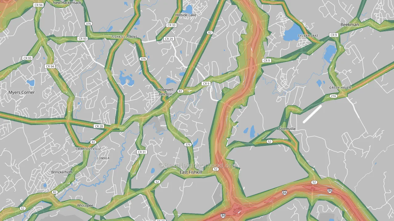 12533, NY Map of Noise Levels in 12533