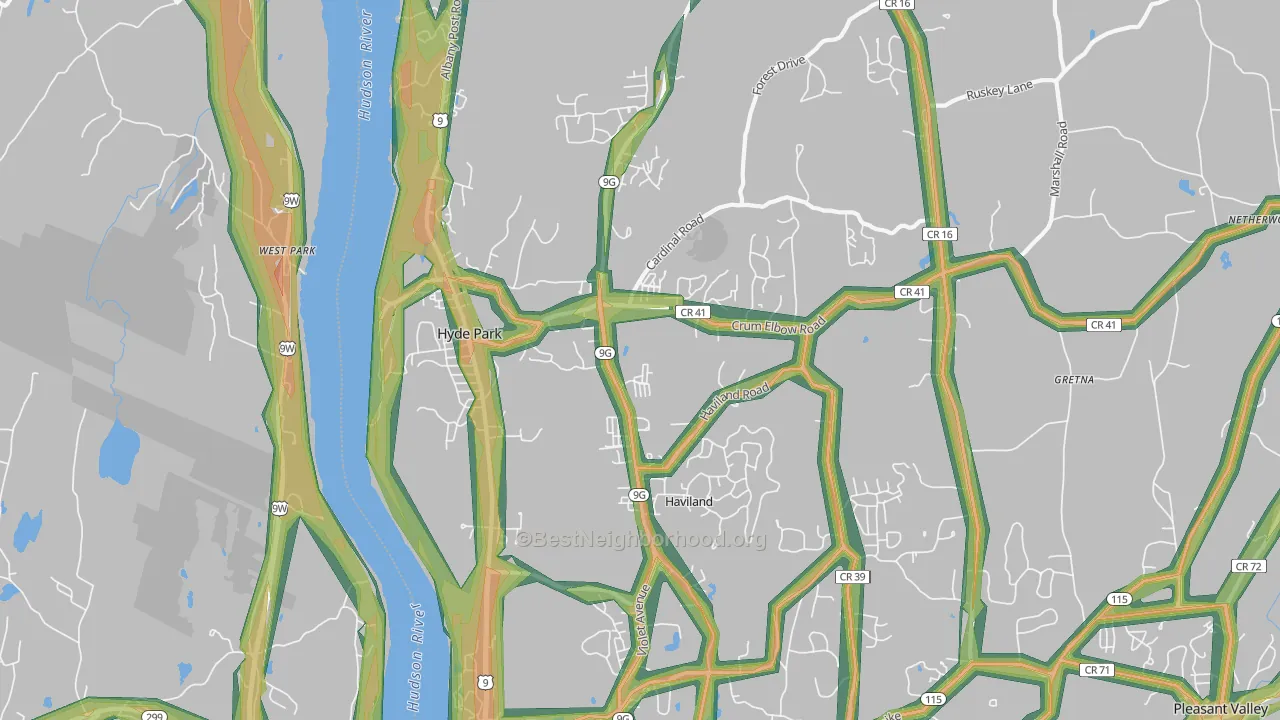 12538, NY Map of Noise Levels in 12538