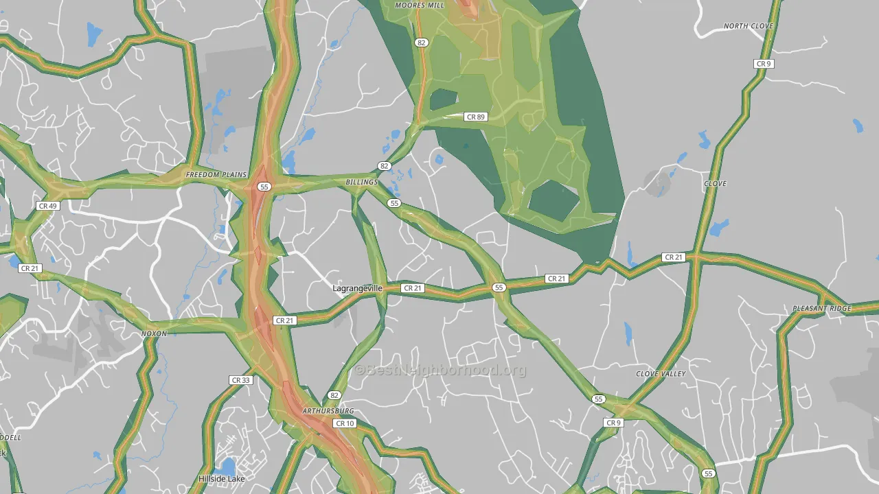 12540, NY Map of Noise Levels in 12540