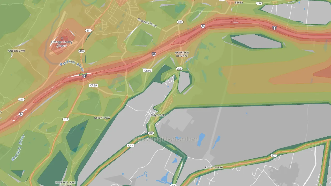 12543, NY Map of Noise Levels in 12543