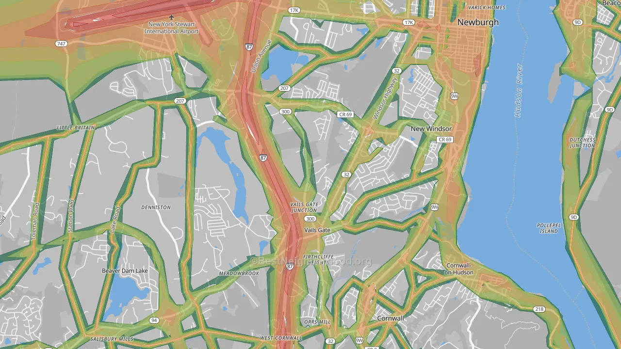 12553, NY Map of Noise Levels in 12553
