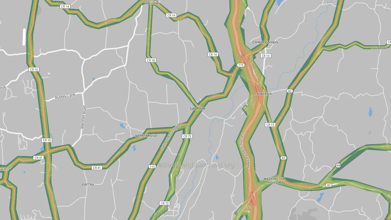 12578, NY Map of Noise Levels in 12578