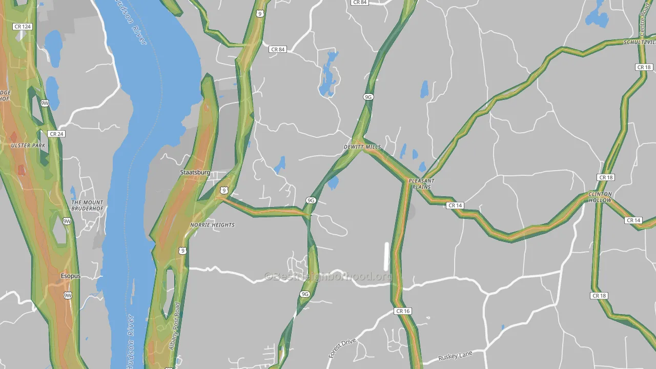12580, NY Map of Noise Levels in 12580