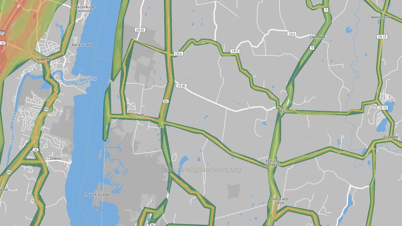 12583, NY Map of Noise Levels in 12583