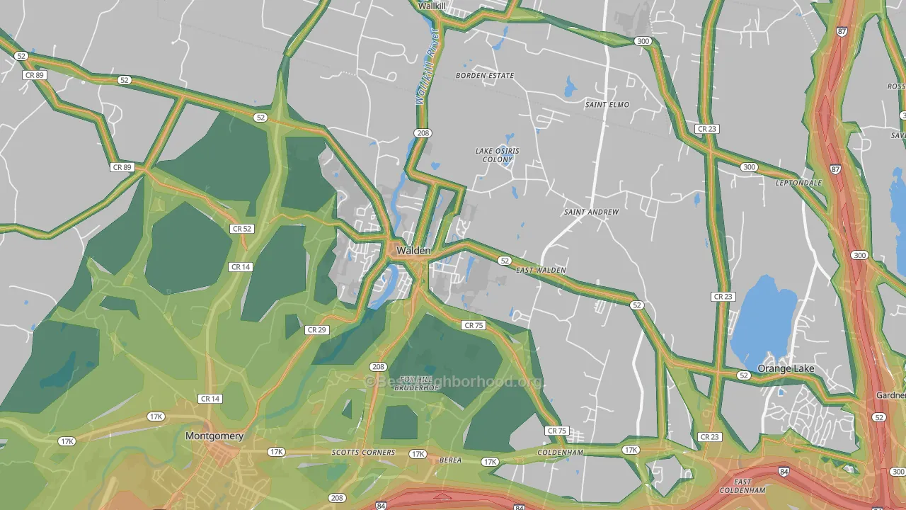 12586, NY Map of Noise Levels in 12586