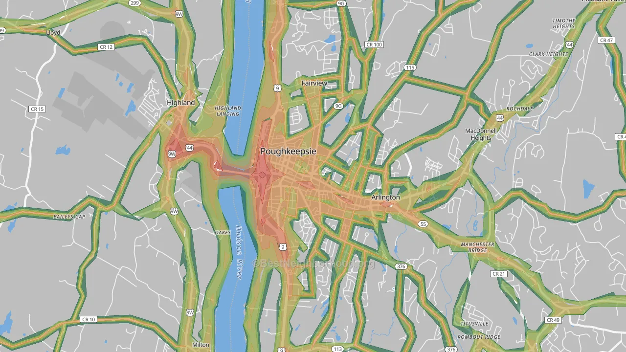 12601, NY Map of Noise Levels in 12601