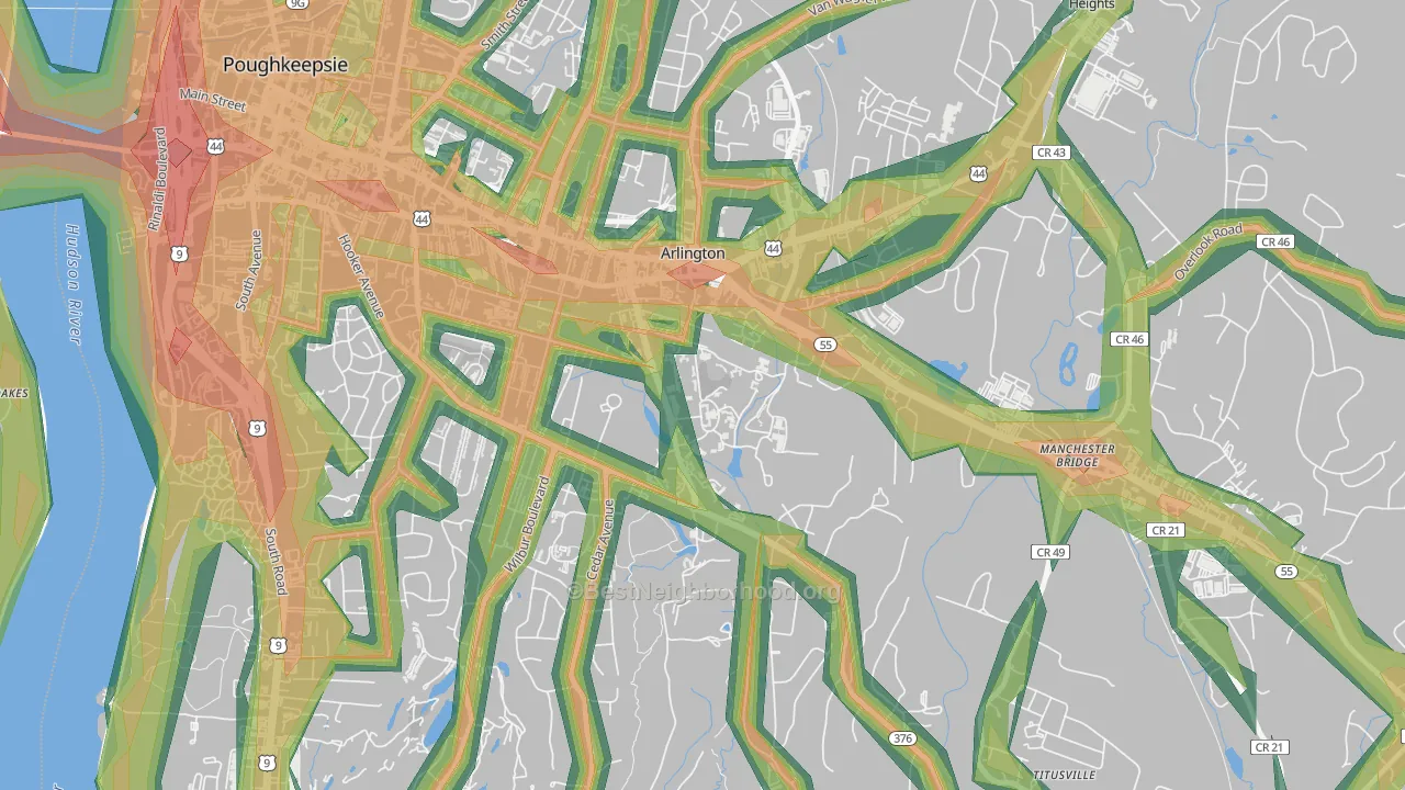 12604, NY Map of Noise Levels in 12604