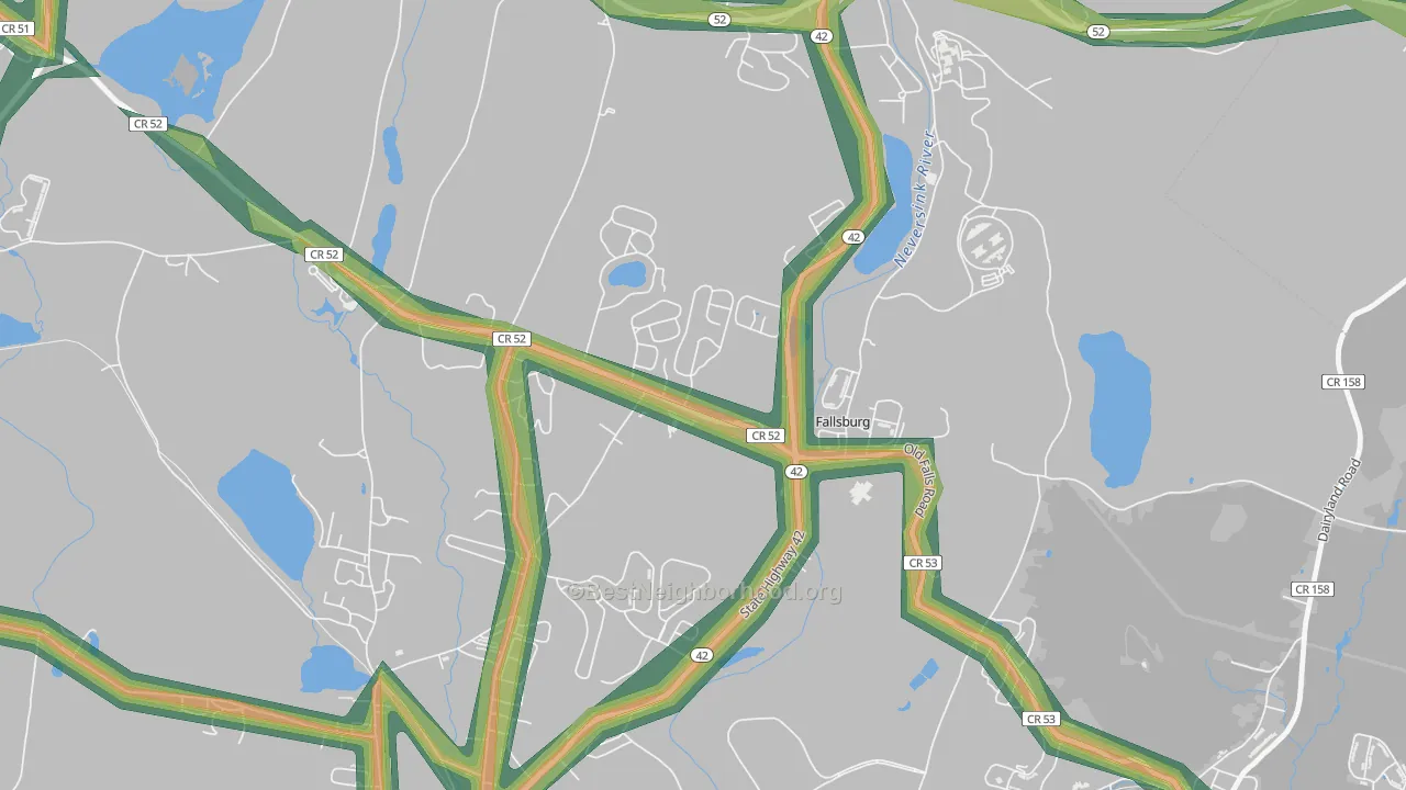 12733, NY Map of Noise Levels in 12733
