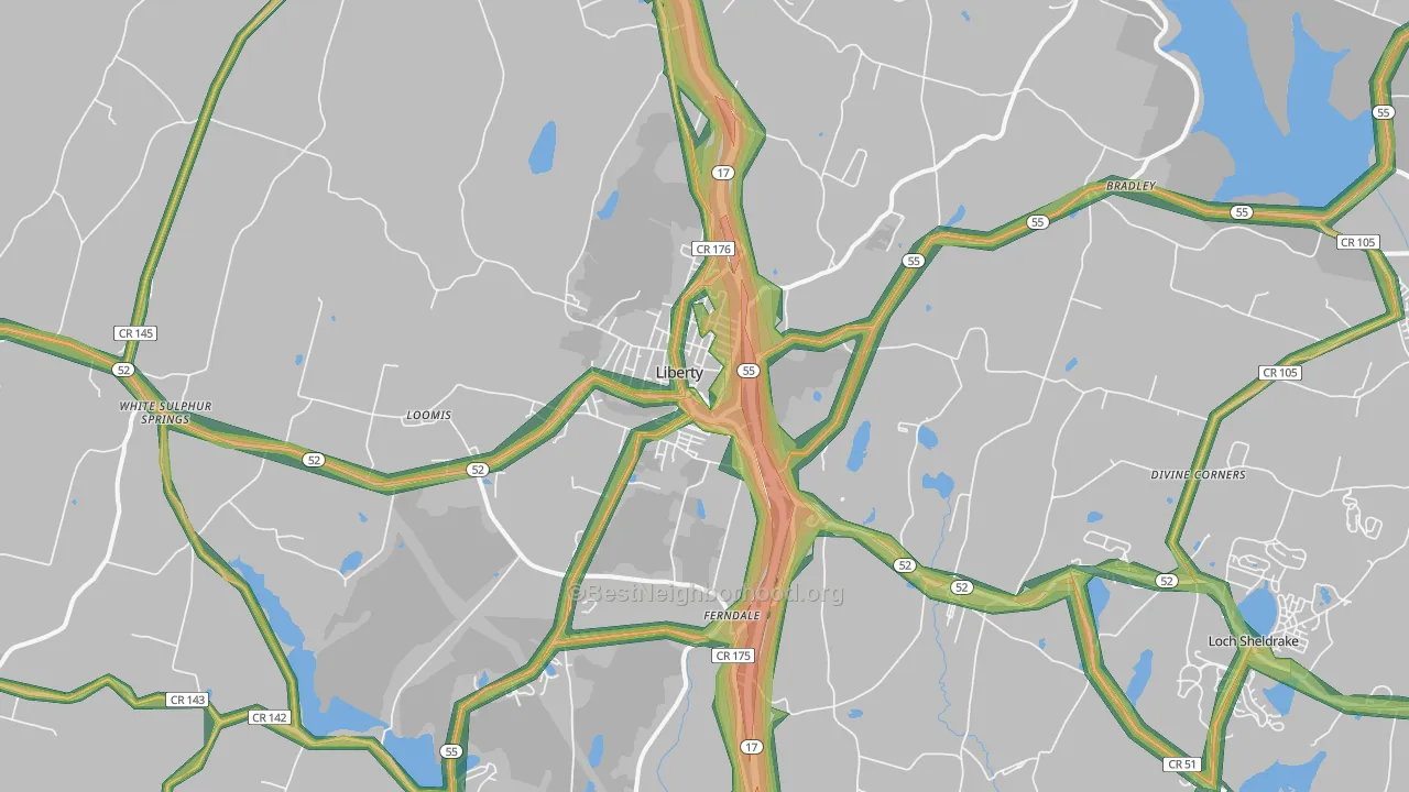 12754, NY Map of Noise Levels in 12754