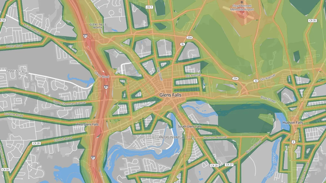 12801, NY Map of Noise Levels in 12801