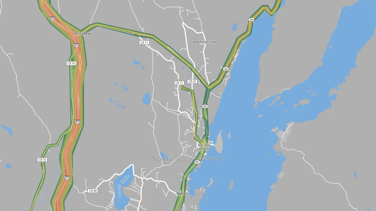 12814, NY Map of Noise Levels in 12814