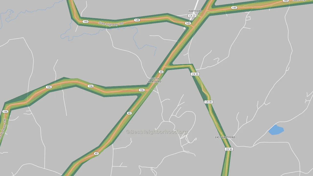 12838, NY Map of Noise Levels in 12838