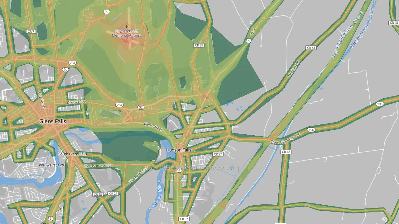 12839, NY Map of Noise Levels in 12839