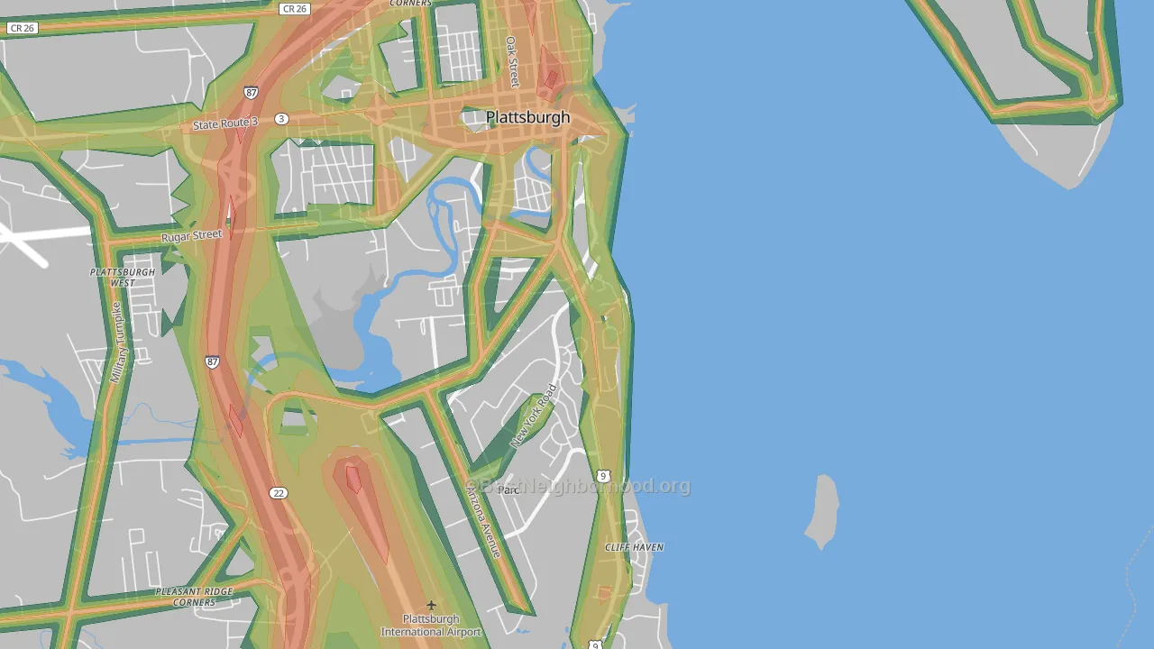 12903, NY Map of Noise Levels in 12903