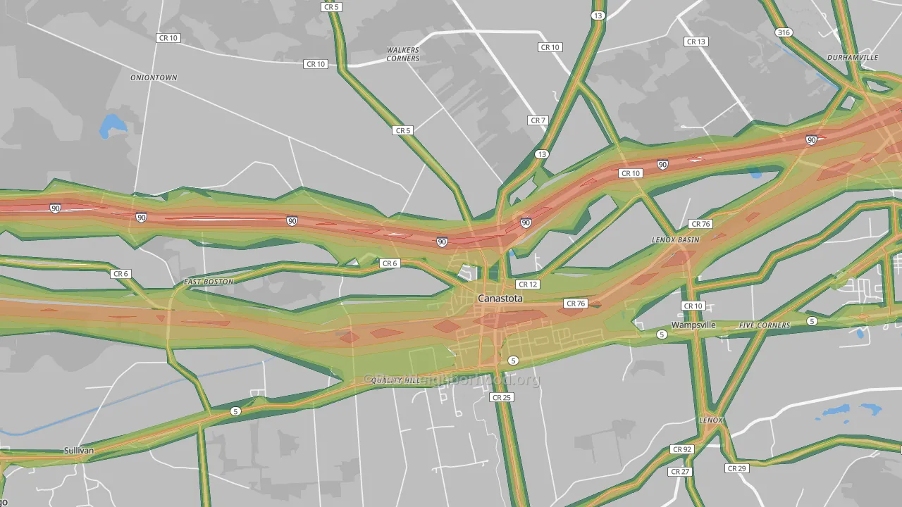13032, NY Map of Noise Levels in 13032