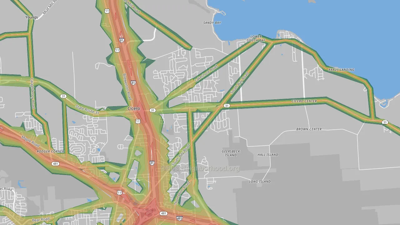 13039, NY Map of Noise Levels in 13039