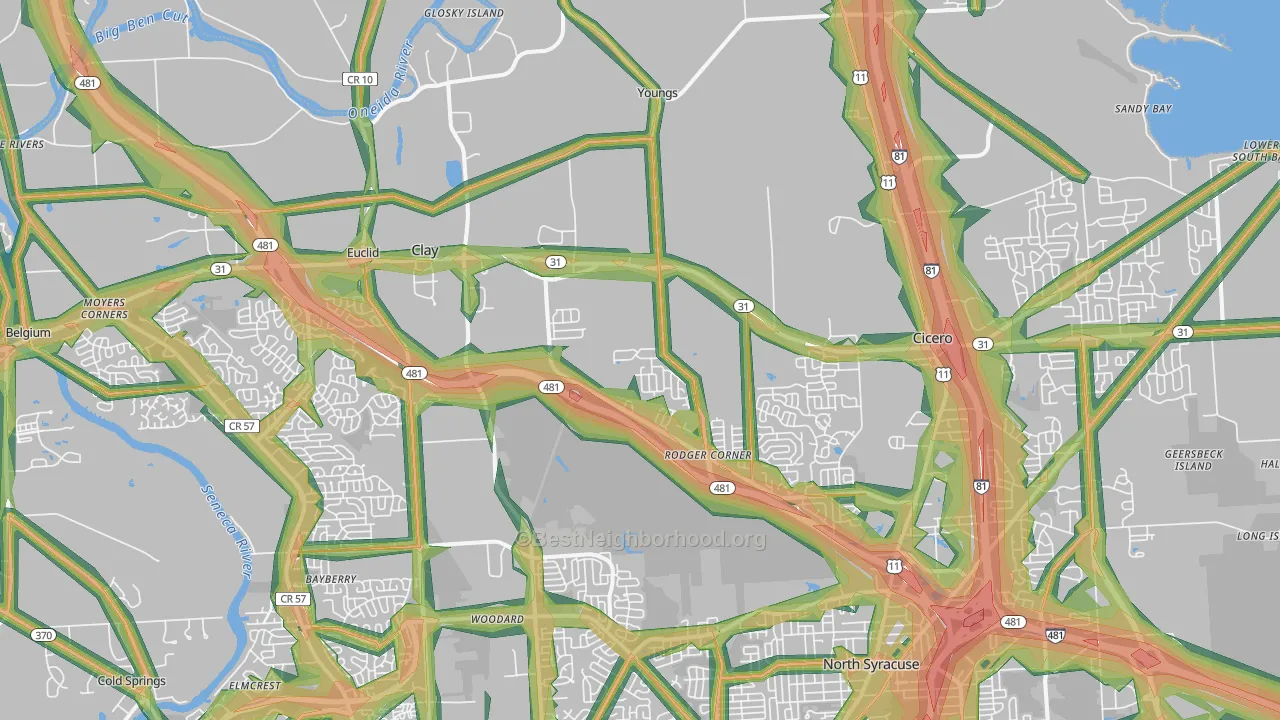 13041, NY Map of Noise Levels in 13041